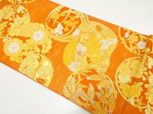 花丸模様織り出し　袋帯